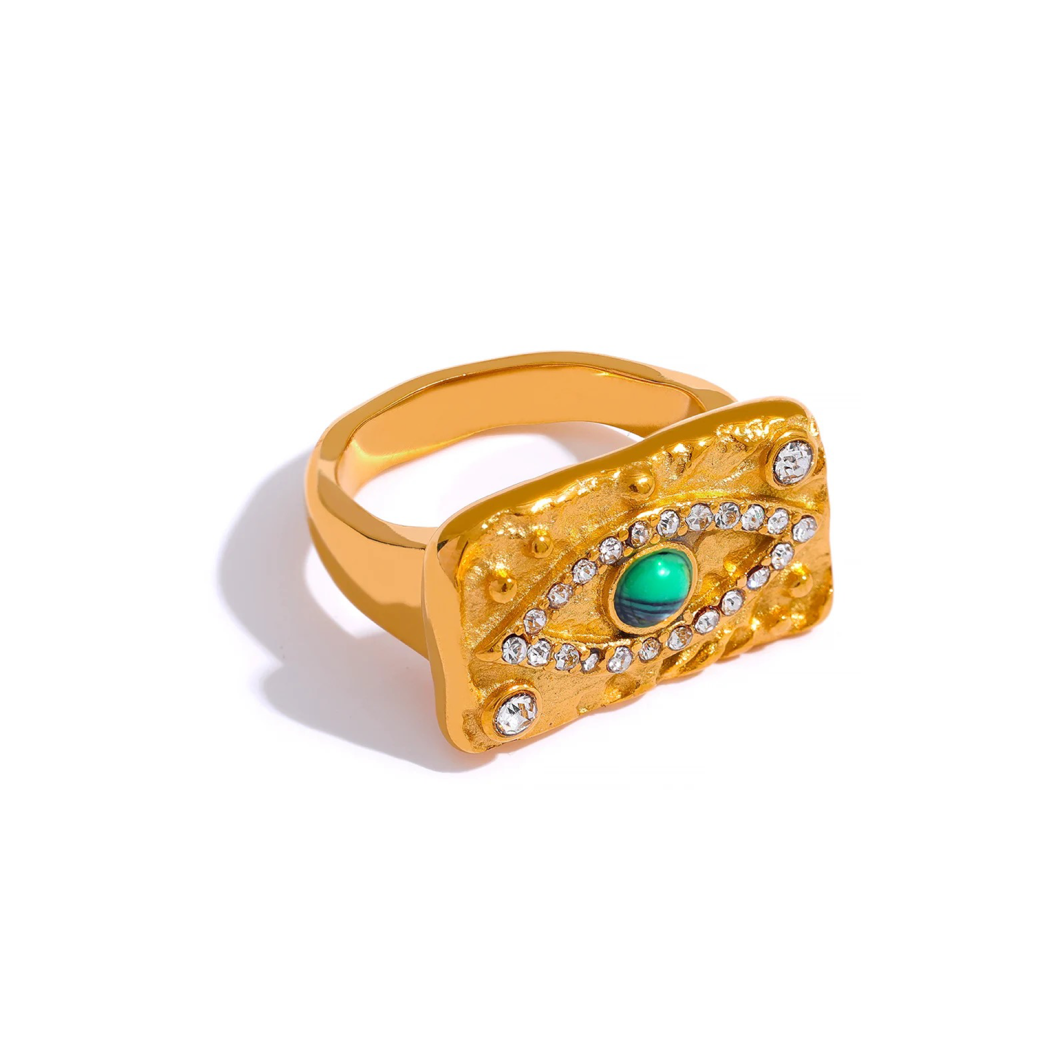 Olso green eye ring